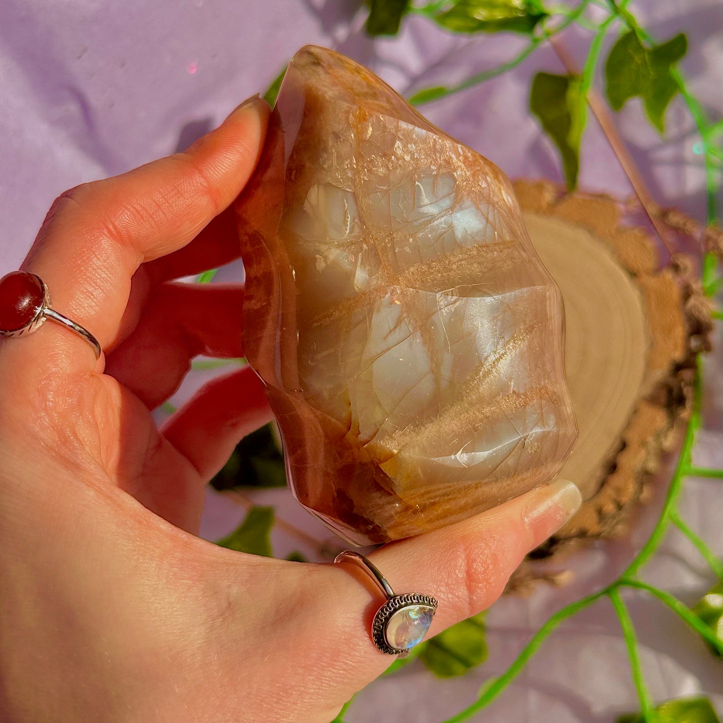 moonstone flame carving ~ intuitively chosen