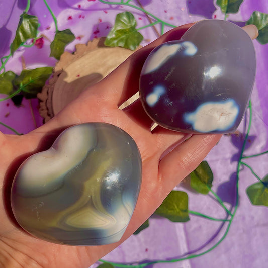 orca agate heart carvings ~ choose your own
