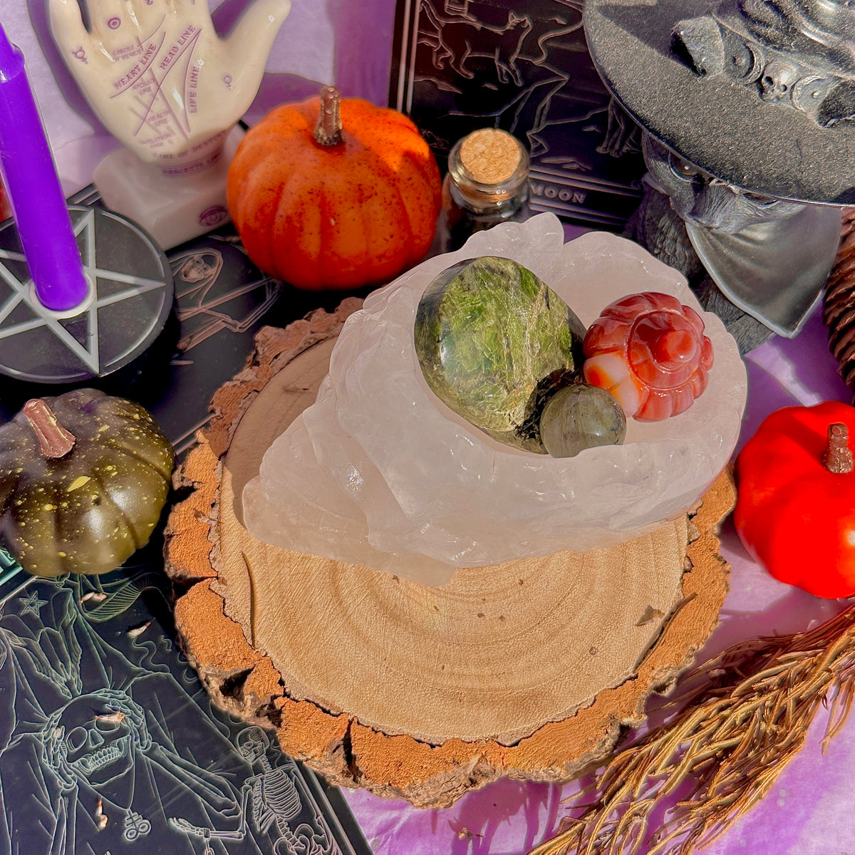 quartz skull bowl carving