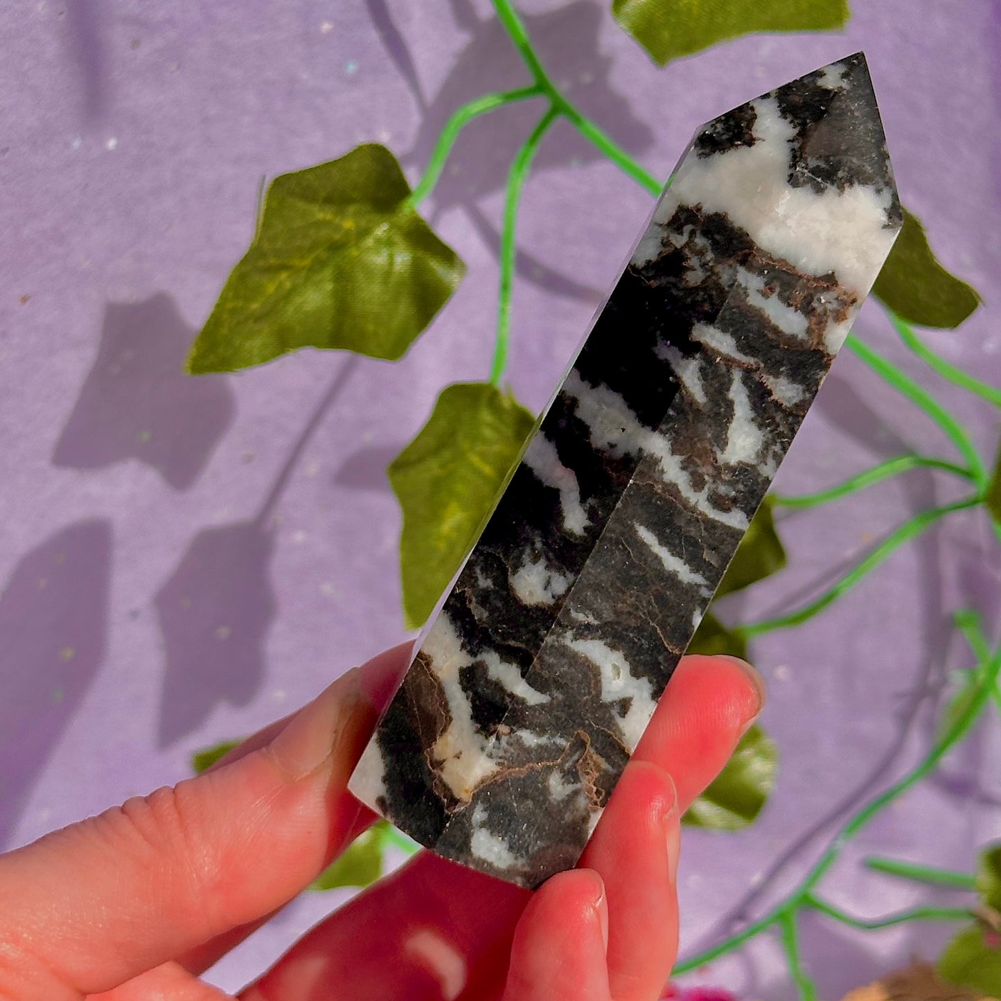 black towers ~ zebra jasper & black flower agate ~ choose your own
