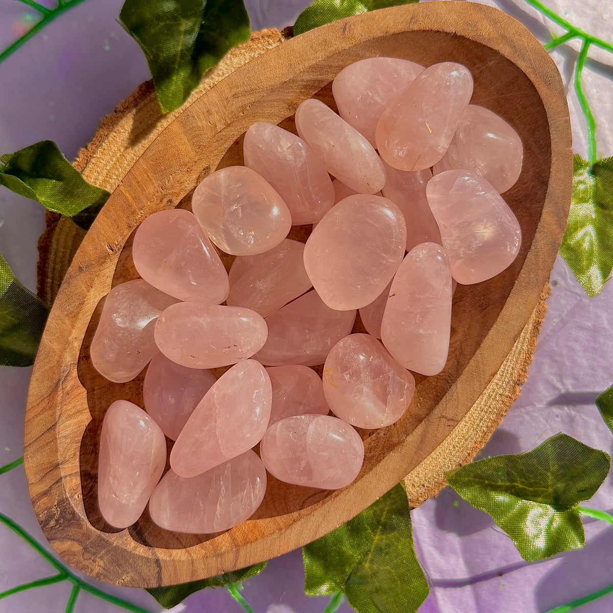 rose quartz tumbles ~ preloved