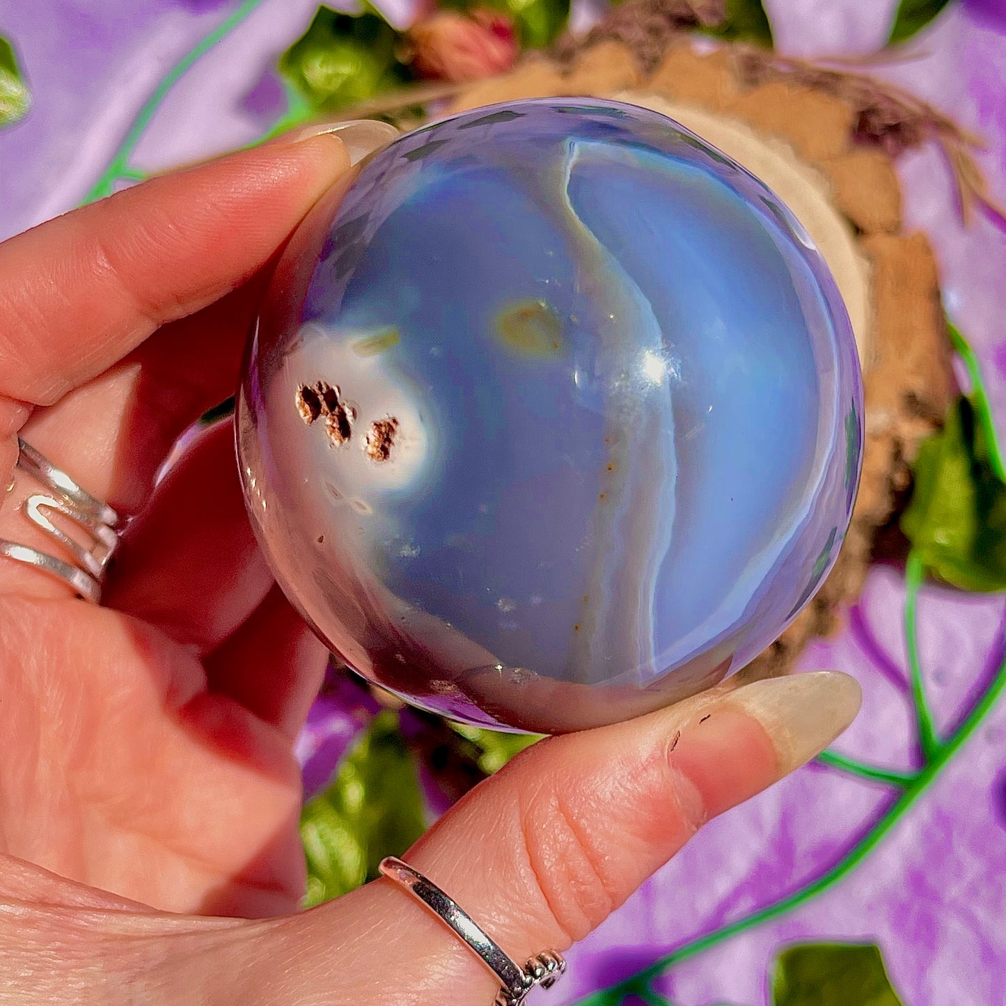 orca agate sphere