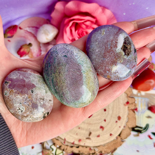 pastel ocean jasper palm stones ~ choose your own