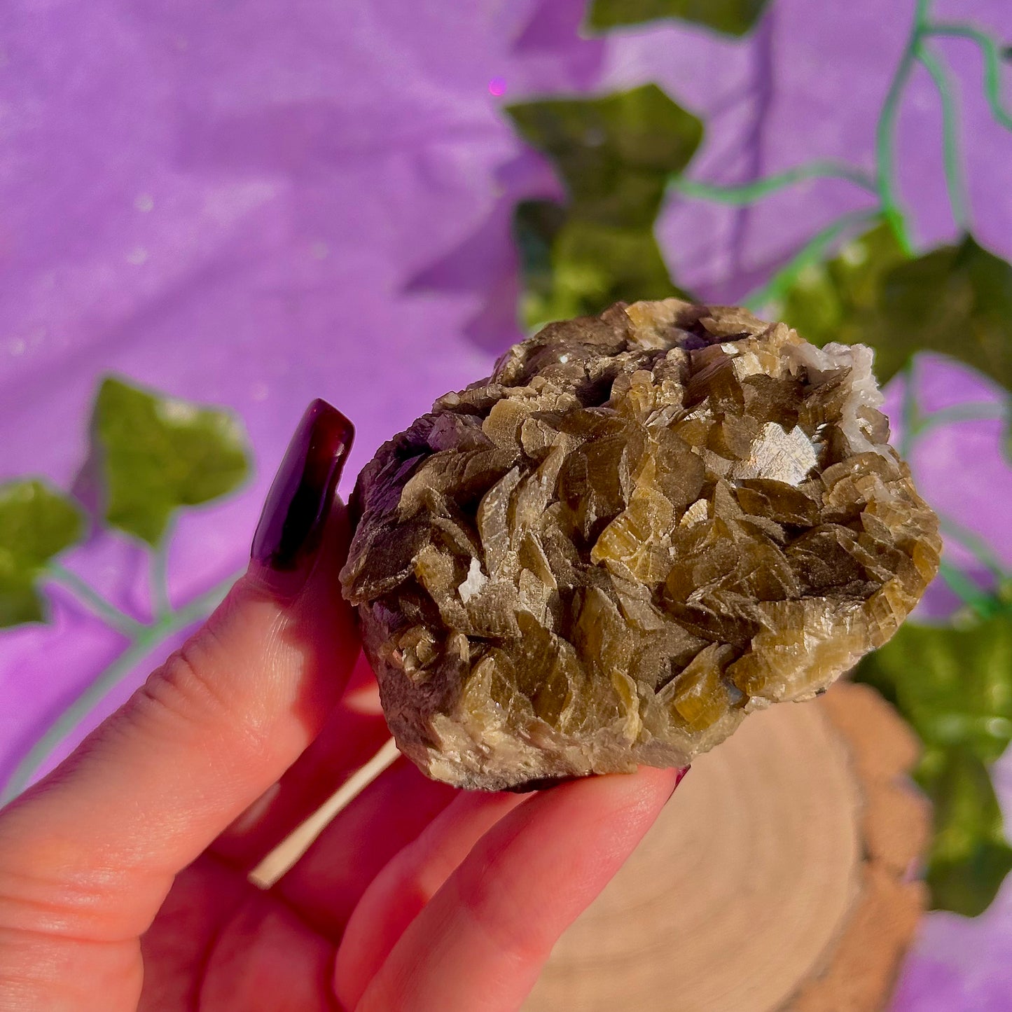bladed siderite dragon scale cluster specimen