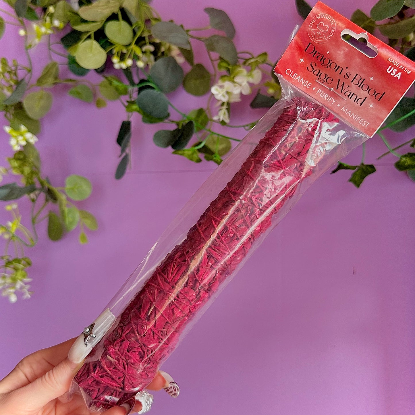 22.5cm large dragons blood cleansing stick wand