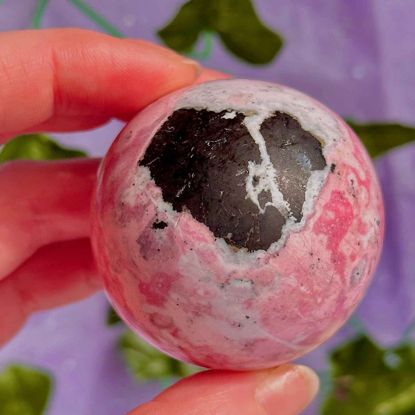 peruvian rhodonite sphere