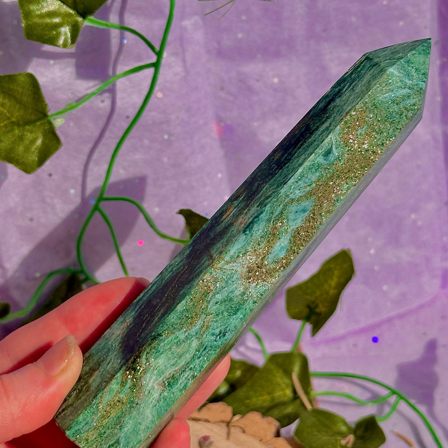 green fuchsite tower