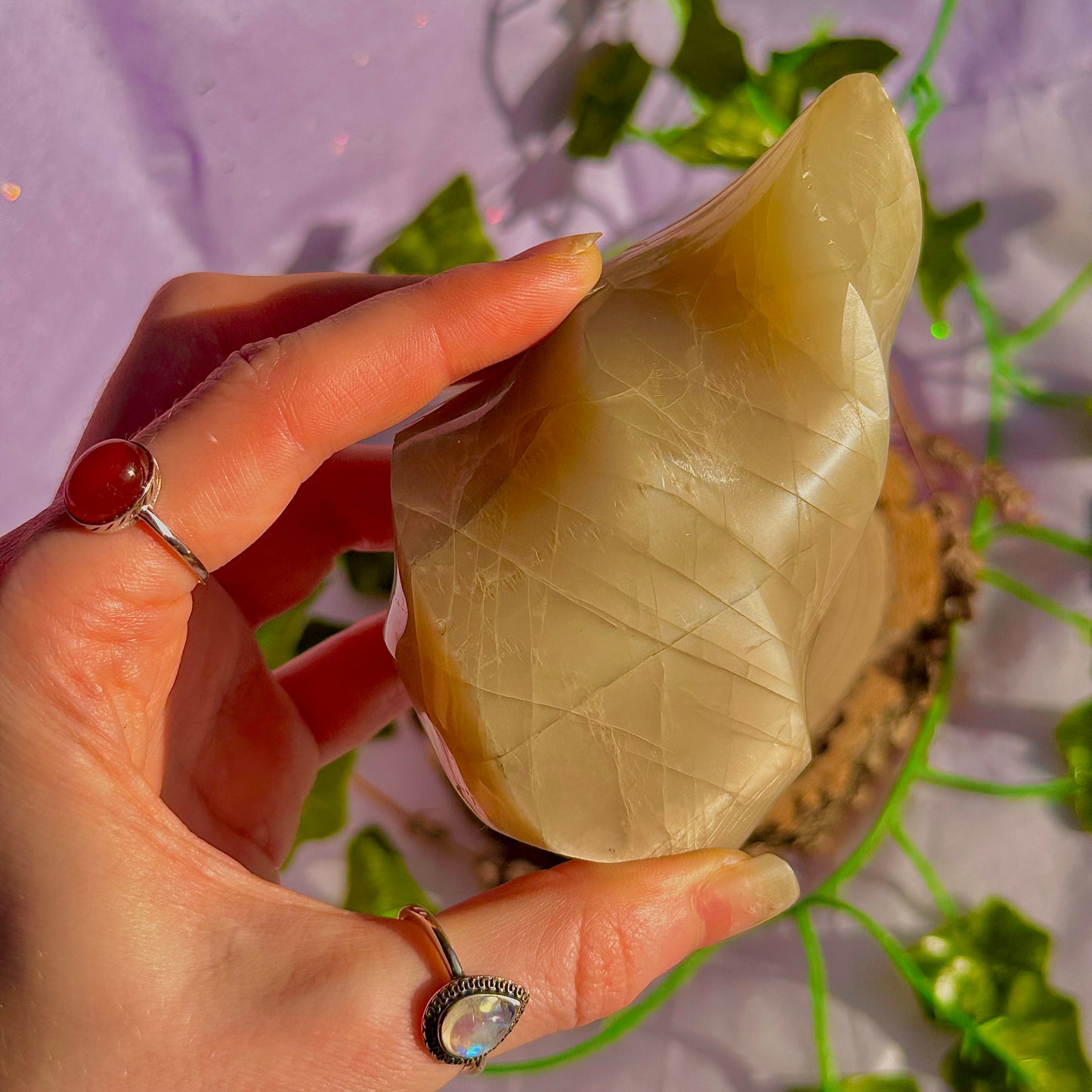 moonstone flame carving ~ intuitively chosen