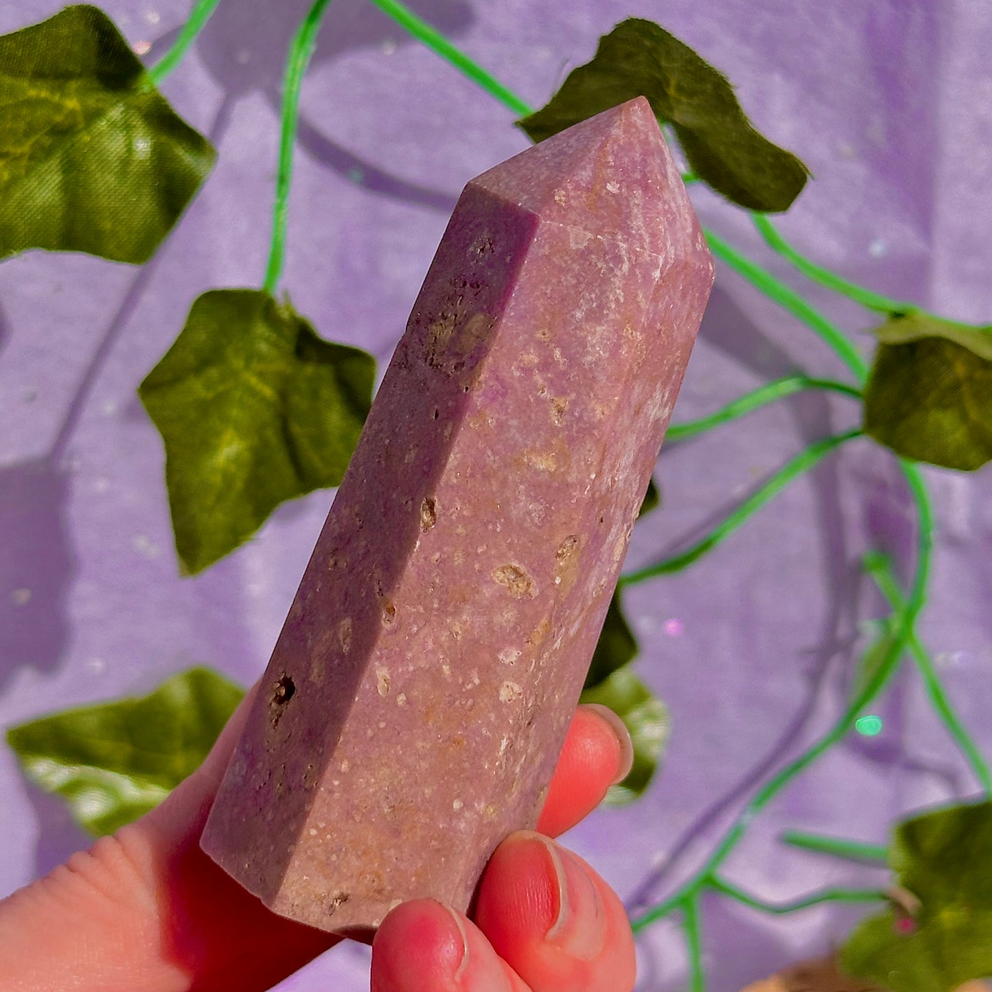 purple towers ~ lepidolite & phosphosiderite ~ choose your own