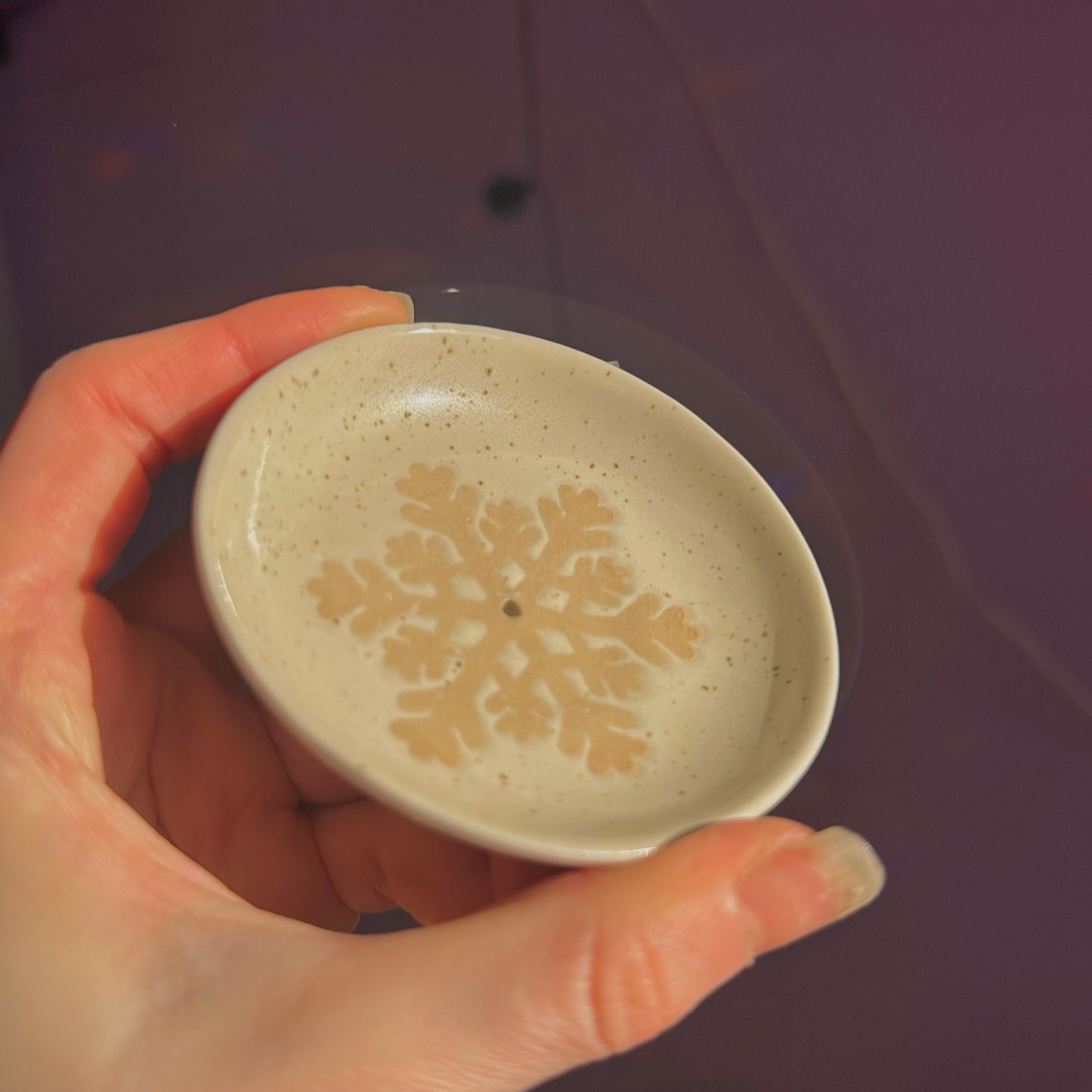 snowflake incense holder