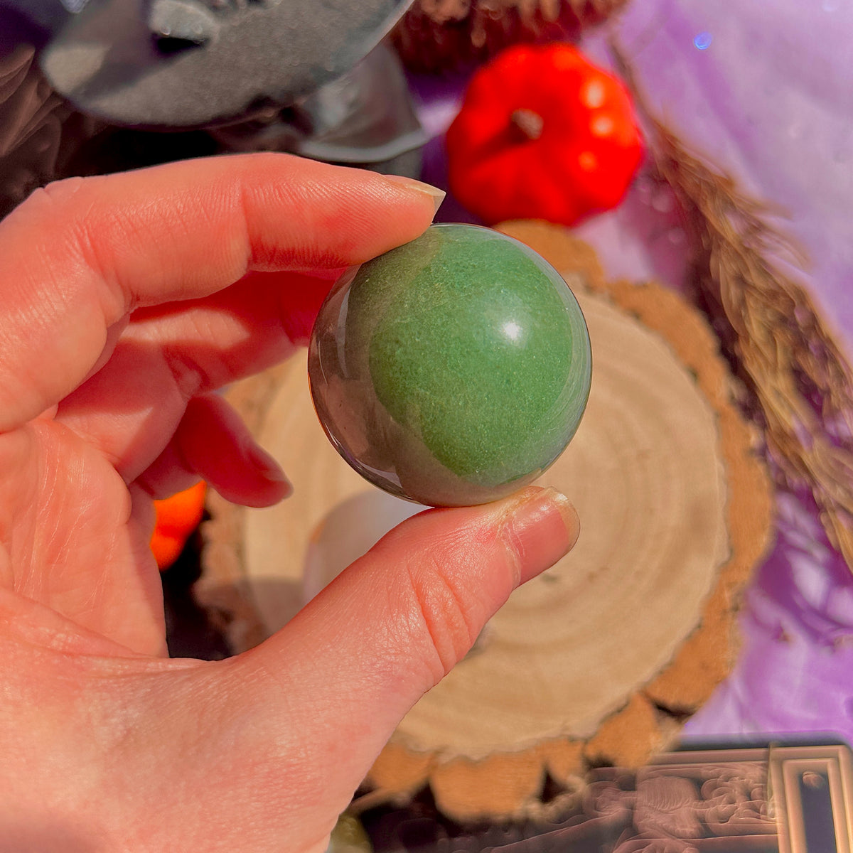 aventurine & druzy agate small spheres ~ choose your own