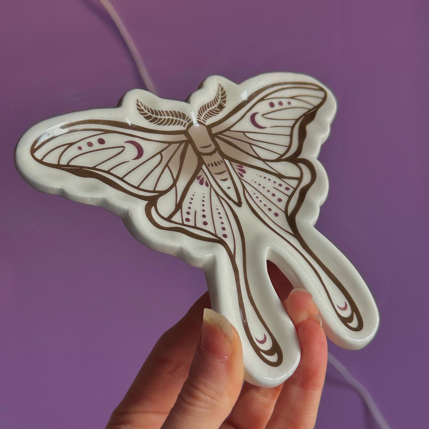 luna moth trinket dish