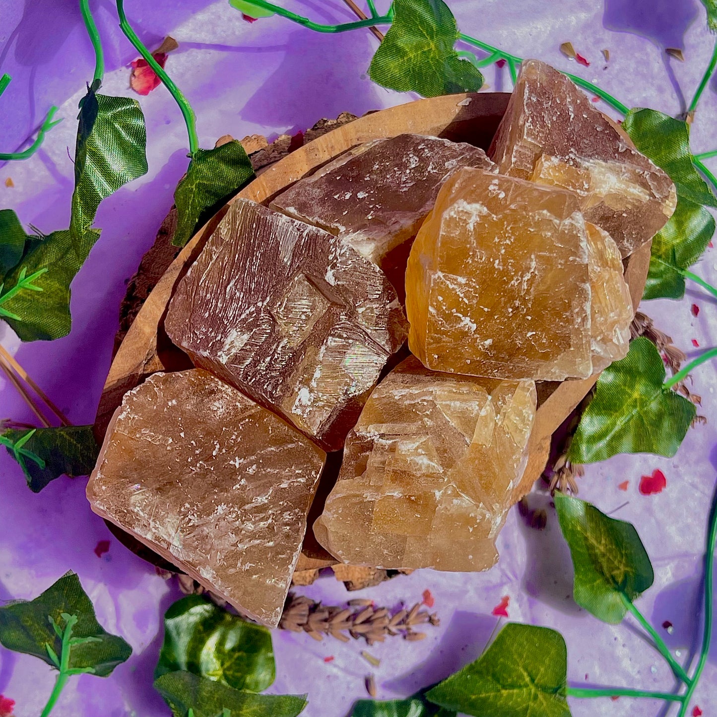 honey calcite raw/rough