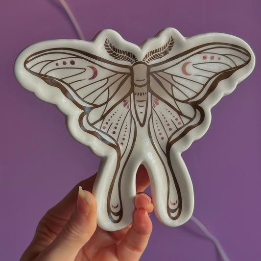 luna moth trinket dish