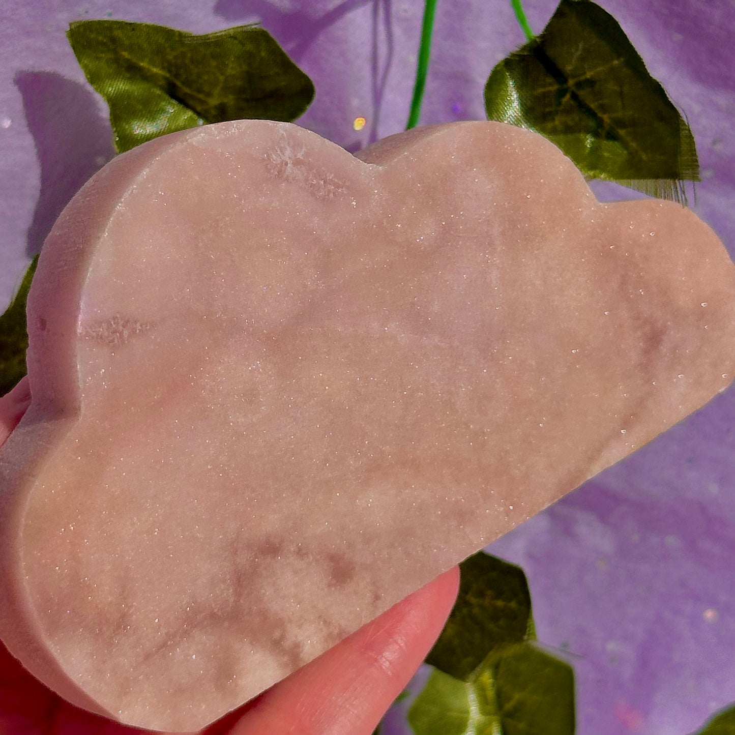pink amethyst cloud carving