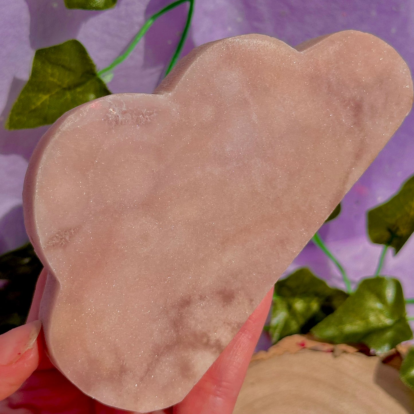 pink amethyst cloud carving