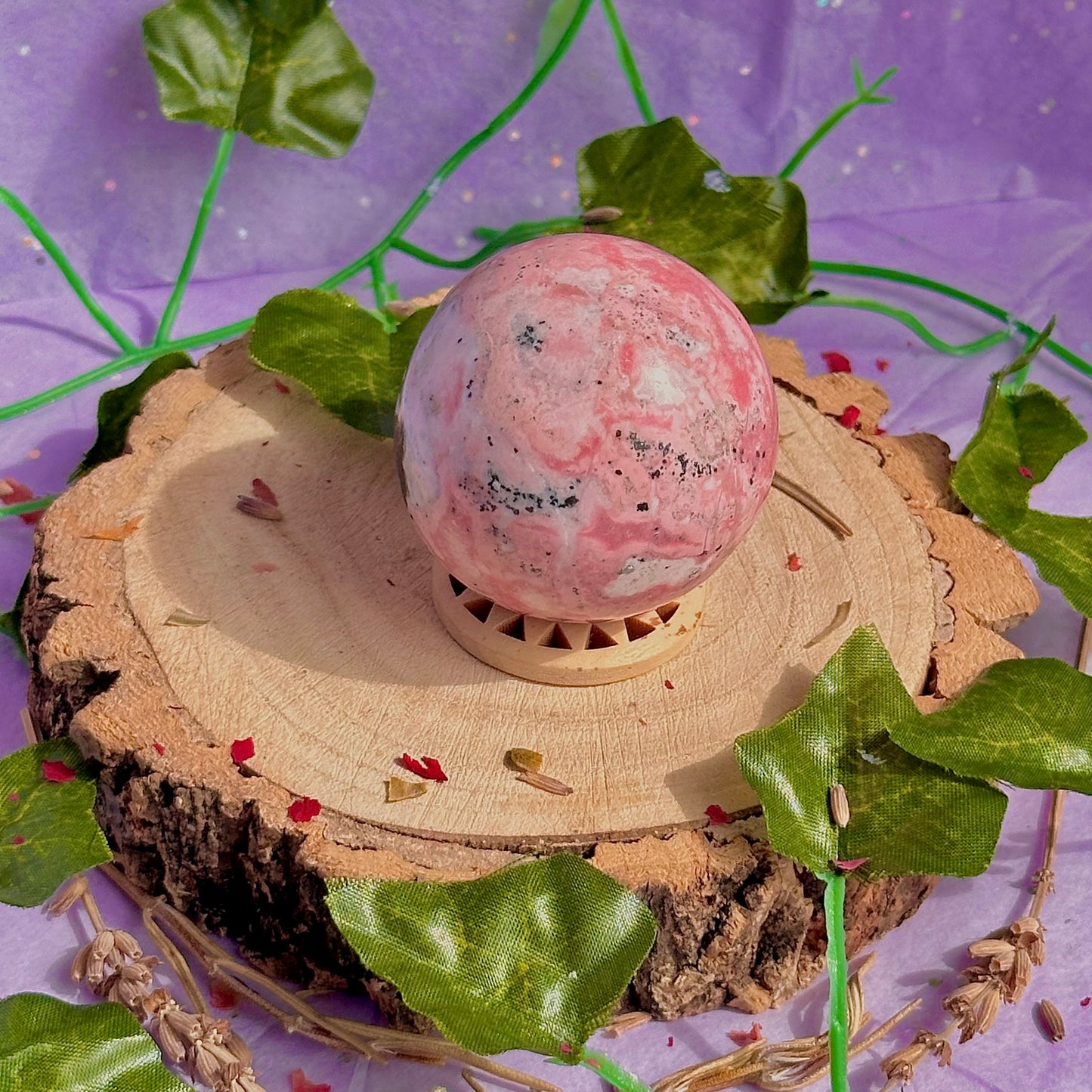 peruvian rhodonite sphere