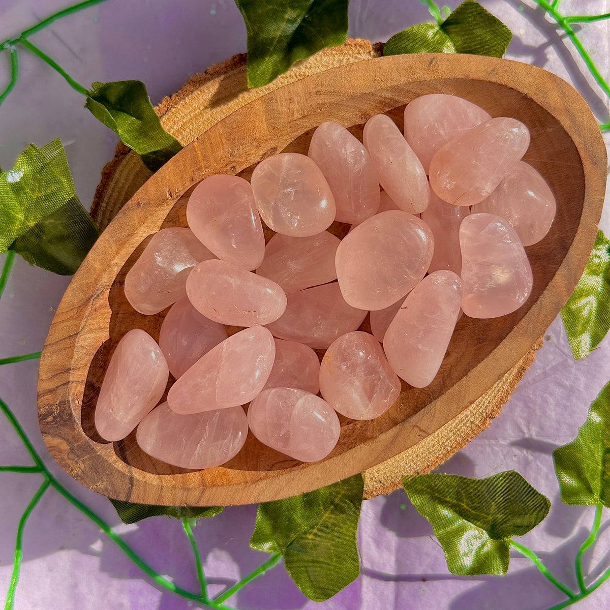 rose quartz tumbles ~ preloved