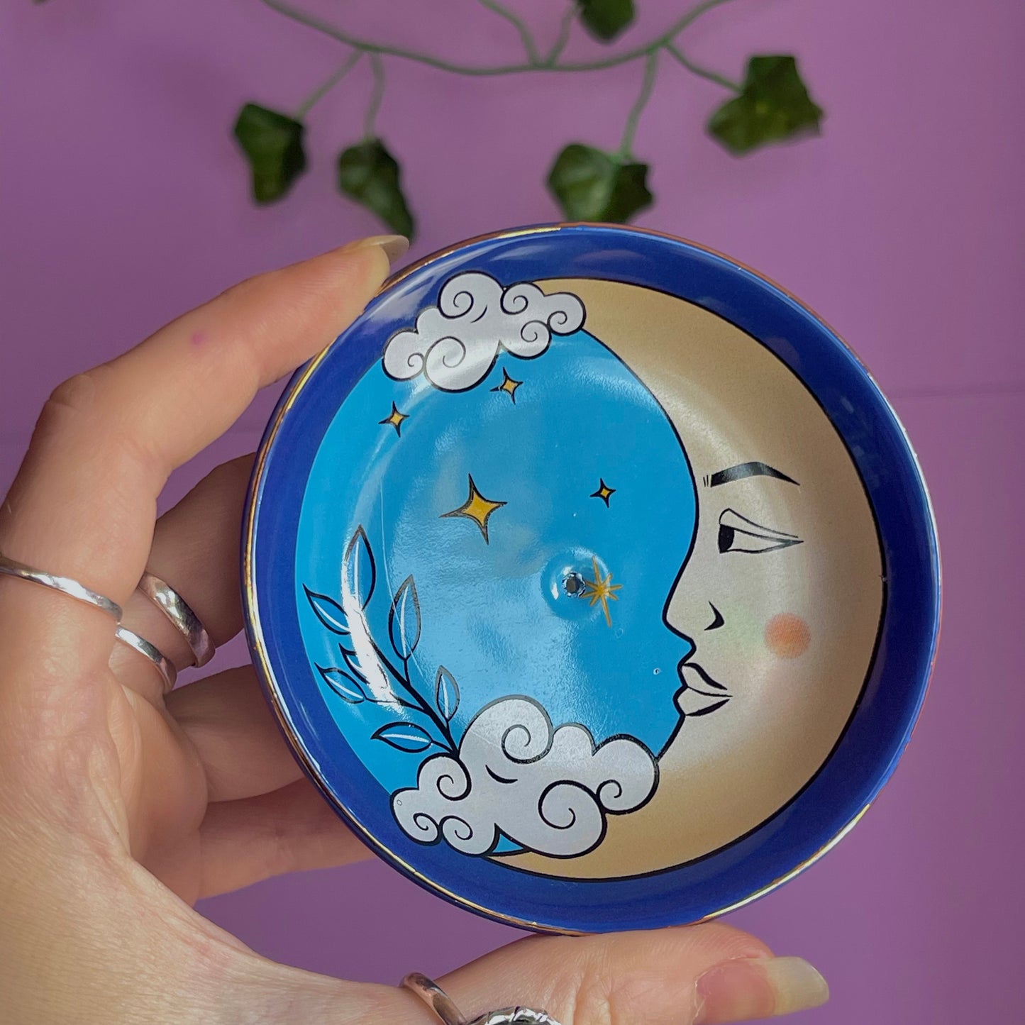 the moon celestial incense holder