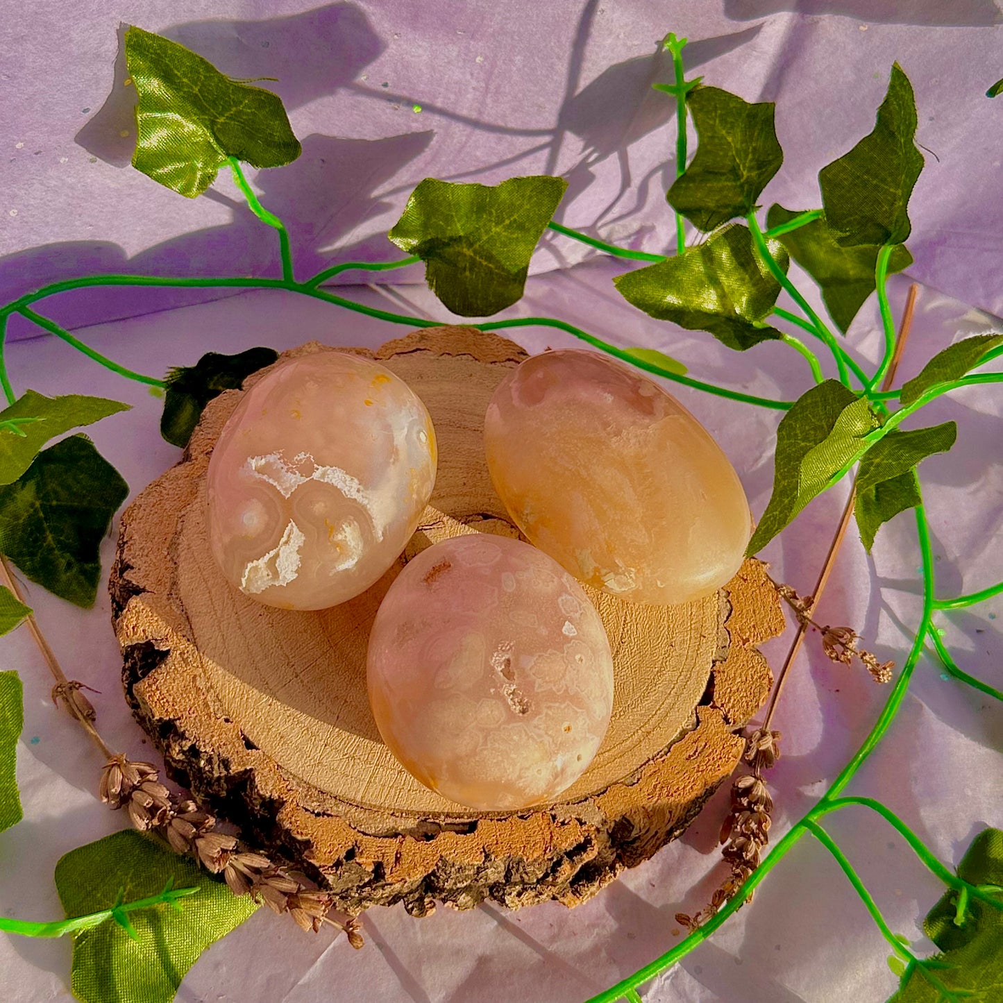 flower agate palm stone ~ intuitively chosen