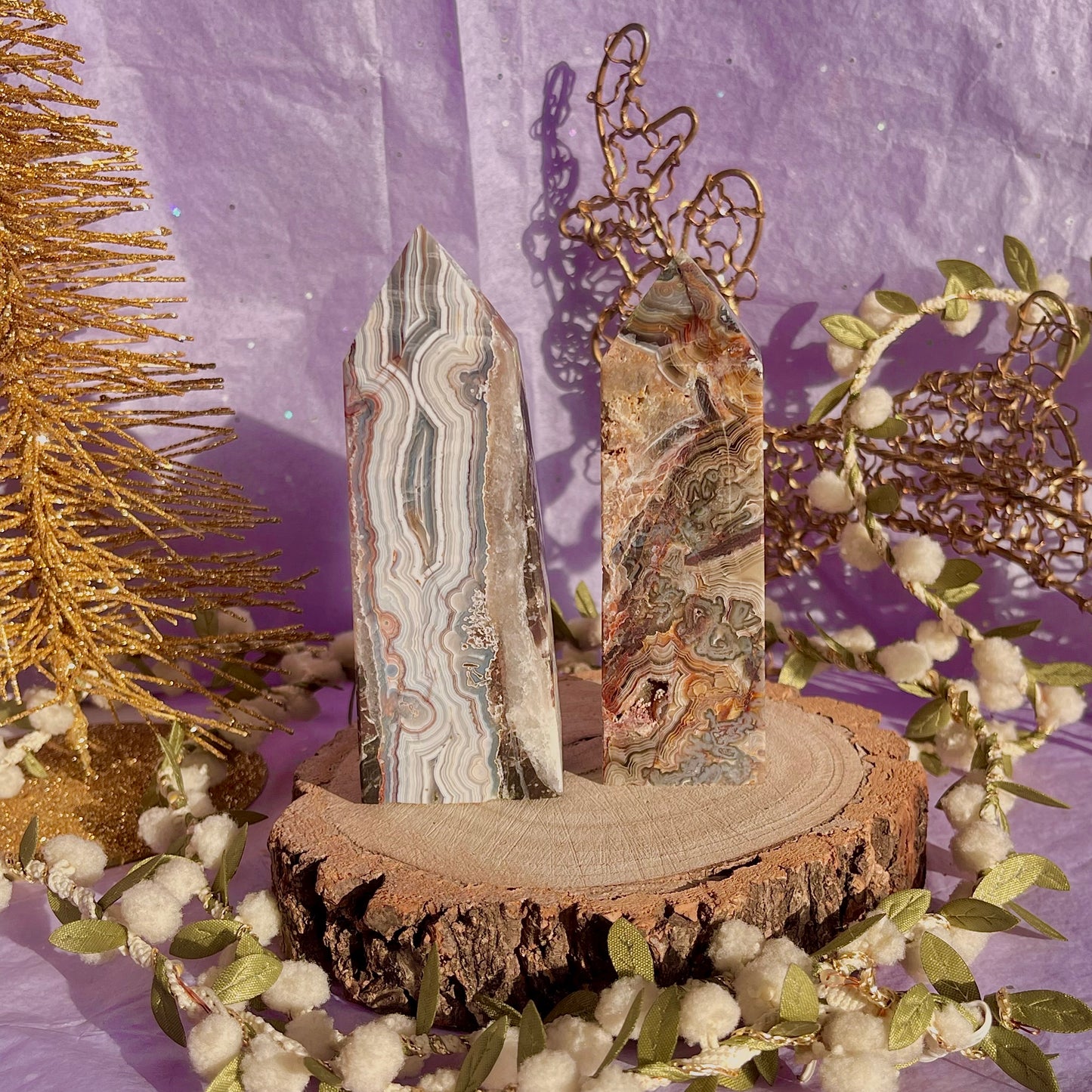mexican crazy lace agate tower ~ choose your own