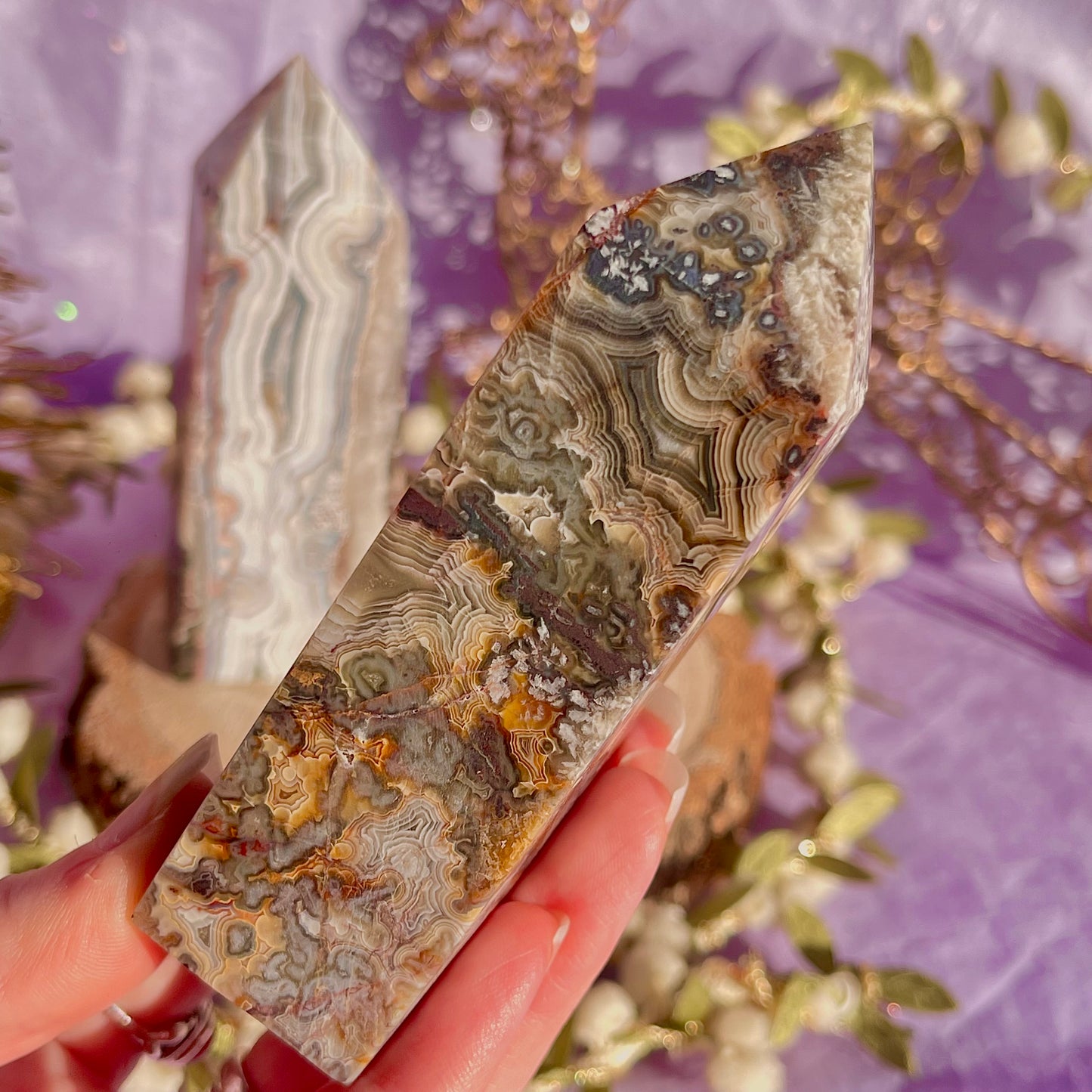 mexican crazy lace agate tower ~ choose your own