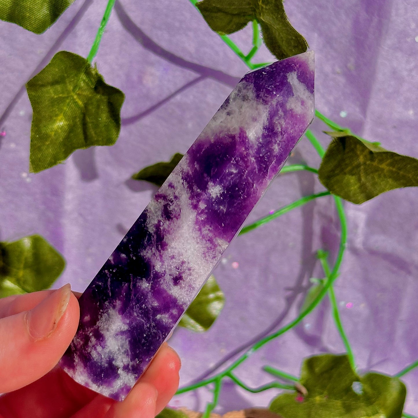 purple towers ~ lepidolite & phosphosiderite ~ choose your own
