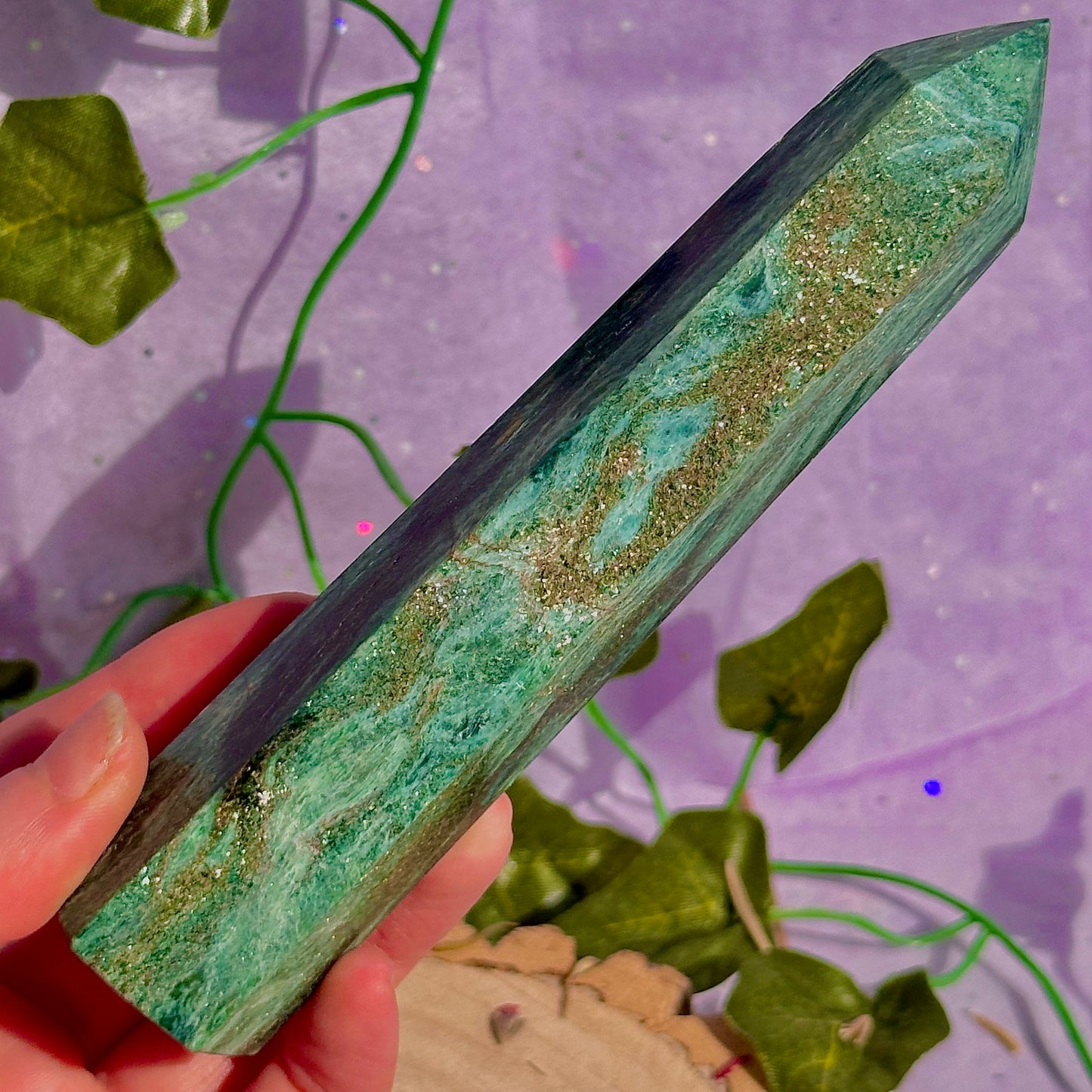 green fuchsite tower