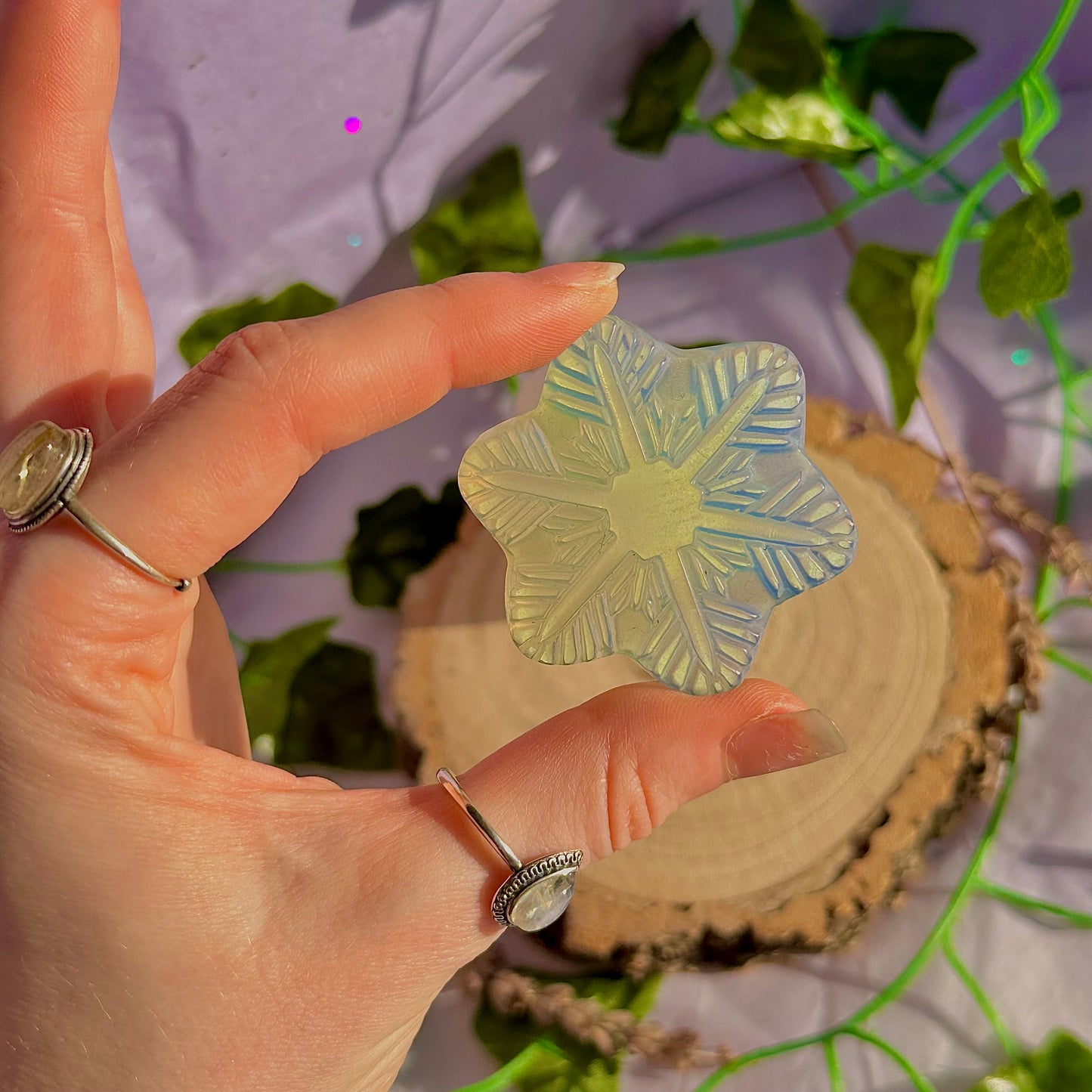 opalite snowman and snowflake carvings ~ choose your own