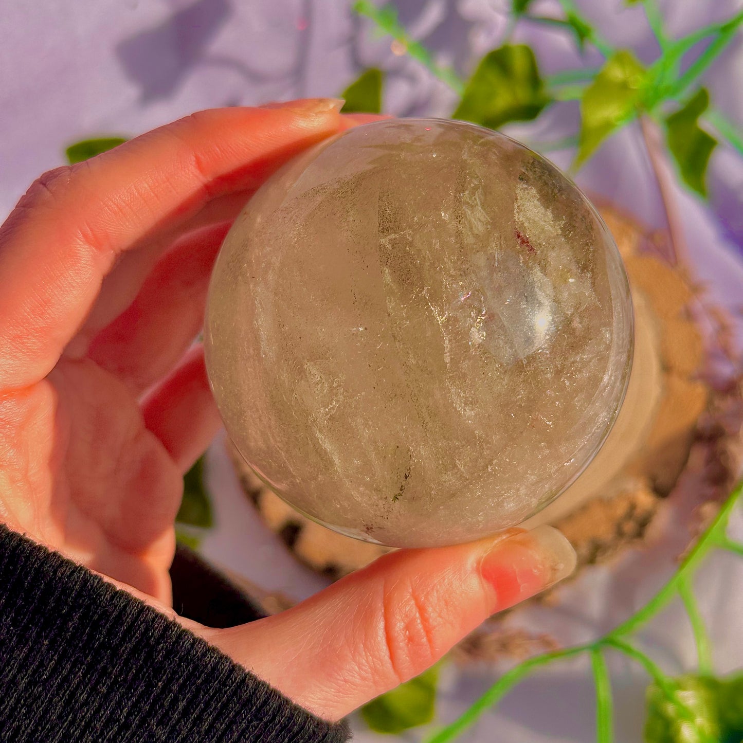 garden quartz sphere ~ 382g