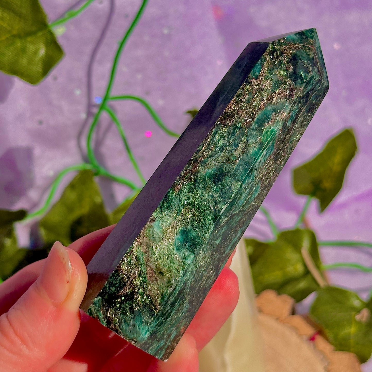 green towers ~ green fuchsite & banded calcite/onyx ~ choose your own