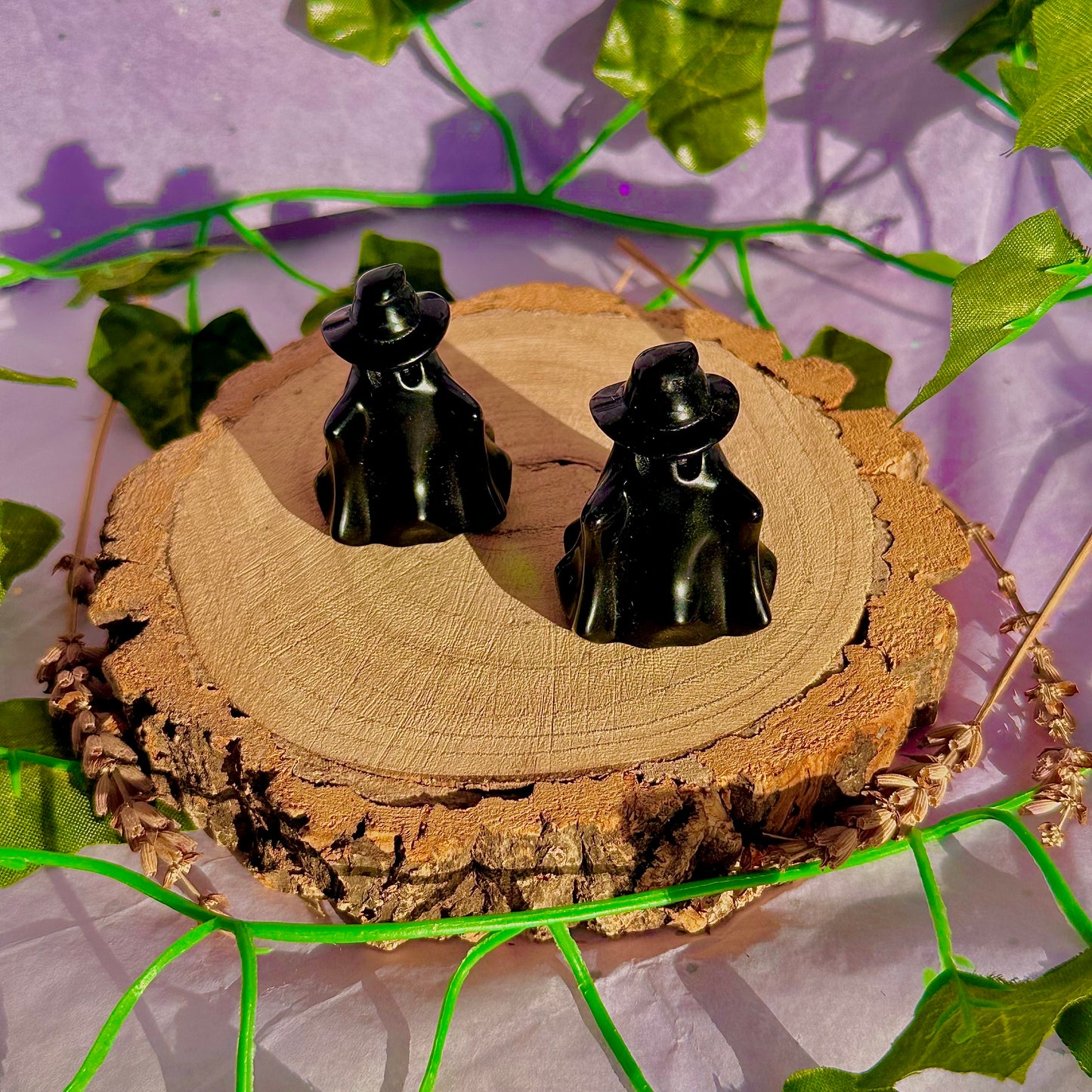 black obsidian ghost carving ~ intuitively chosen