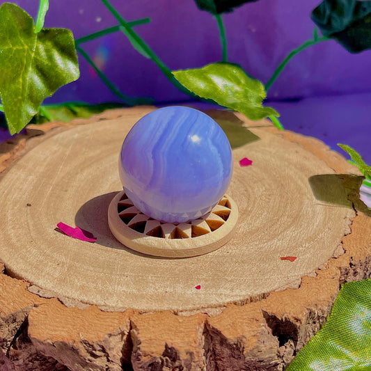 blue lace agate sphere A