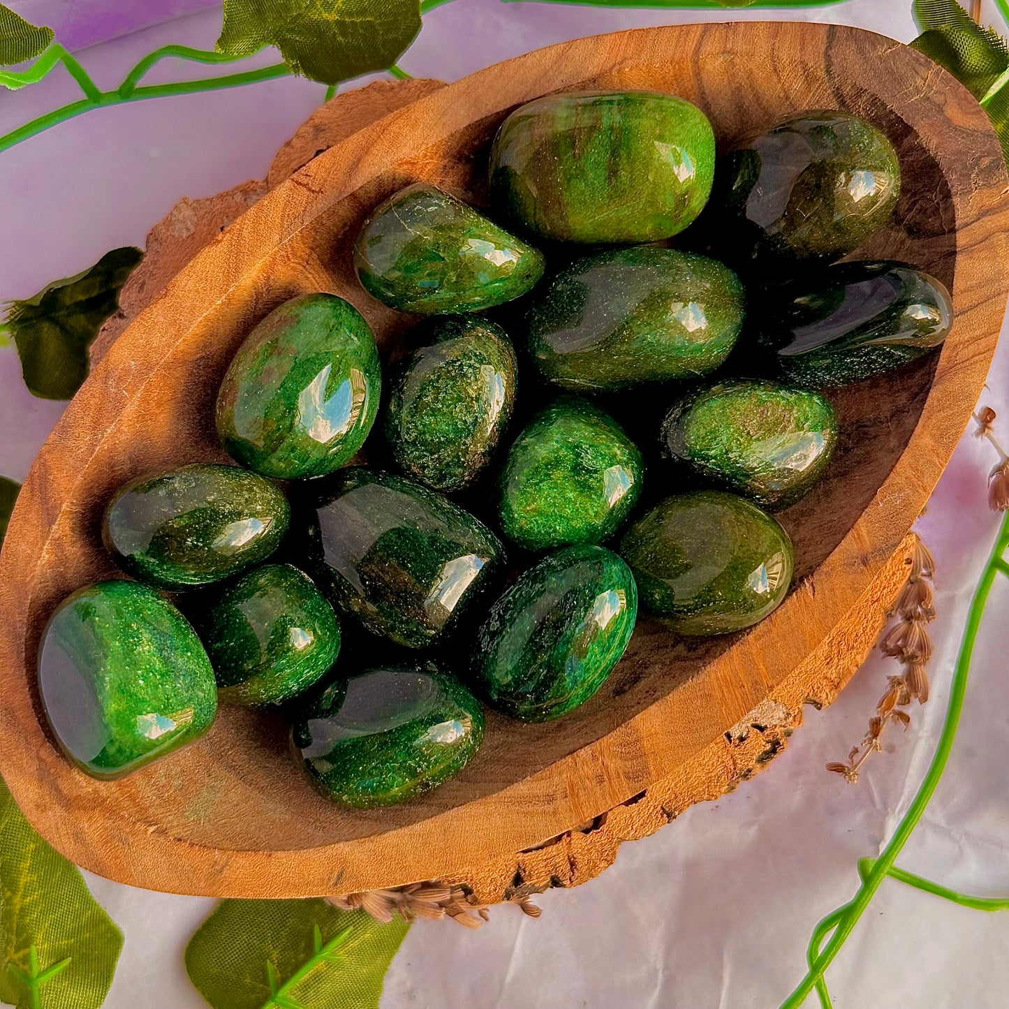 green fuchsite tumbles