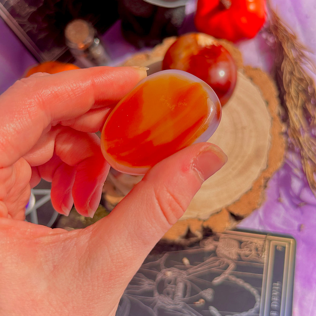 mixed carnelian palm stones ~ choose your own