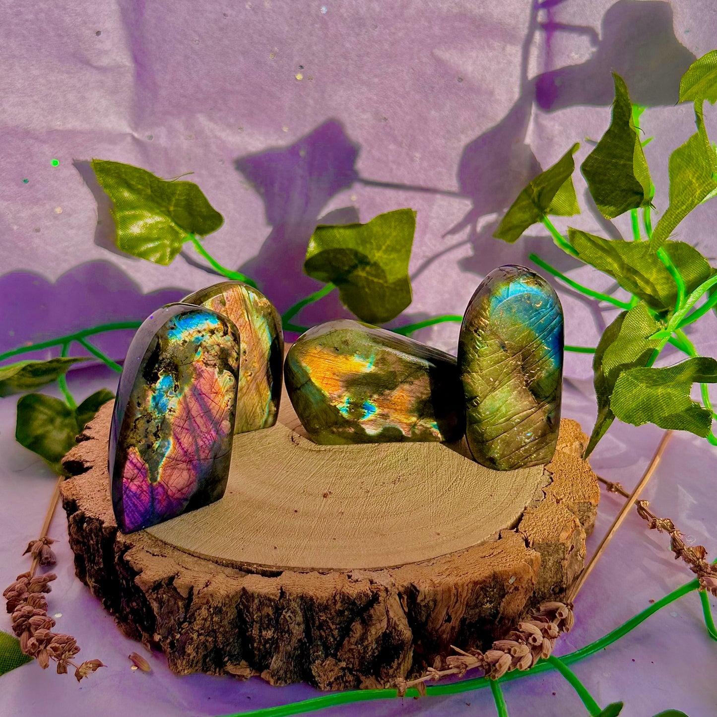 labradorite oil spill flash mini freeform ~ intuitively chosen