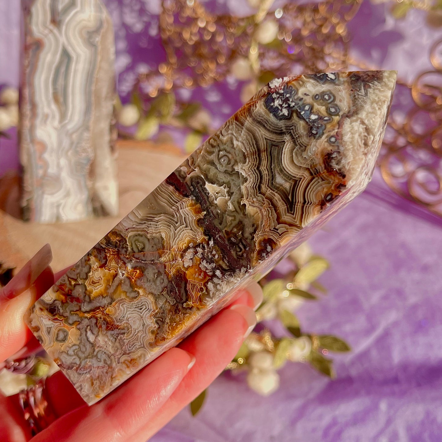 mexican crazy lace agate tower ~ choose your own