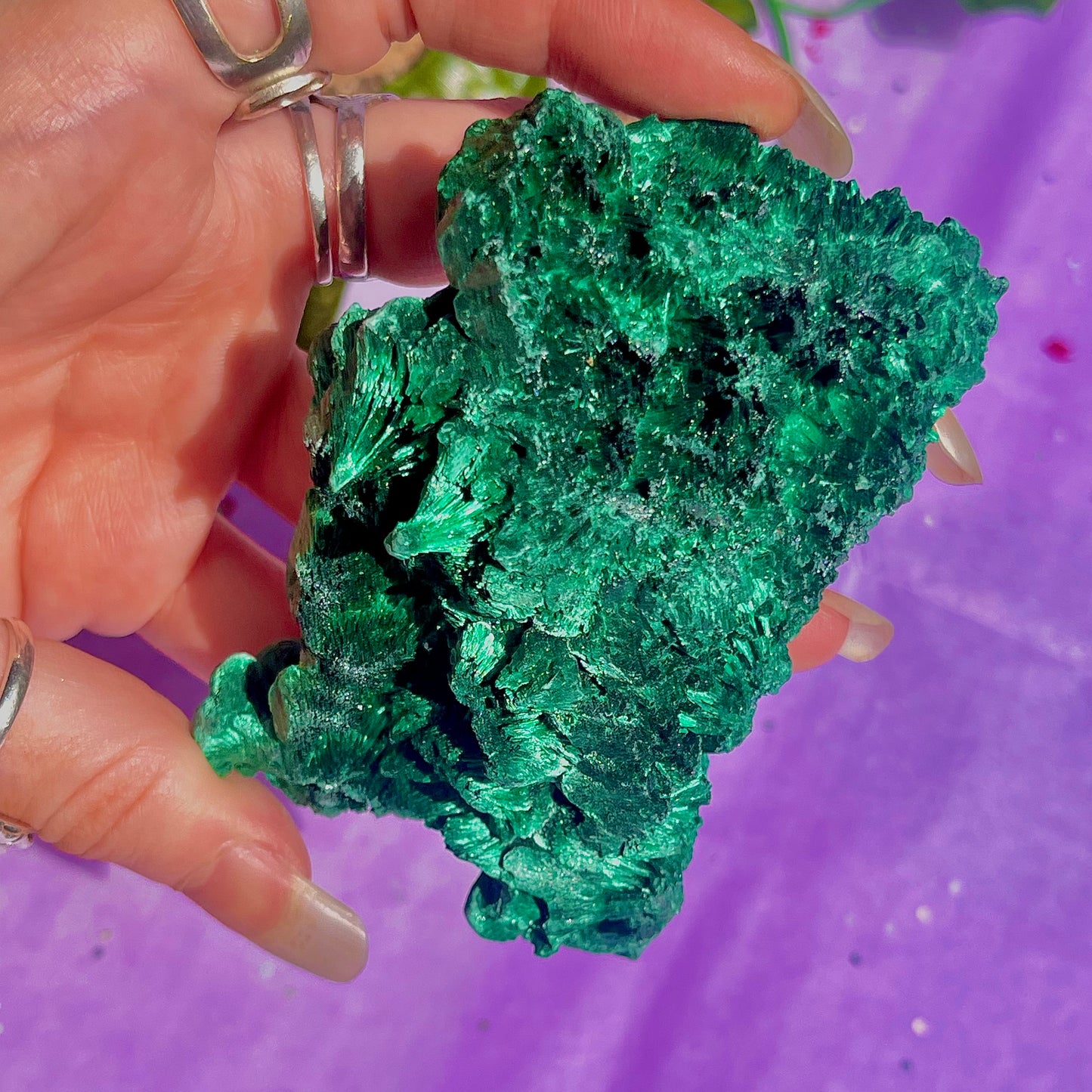 fibrous malachite specimen B (3-4inch)
