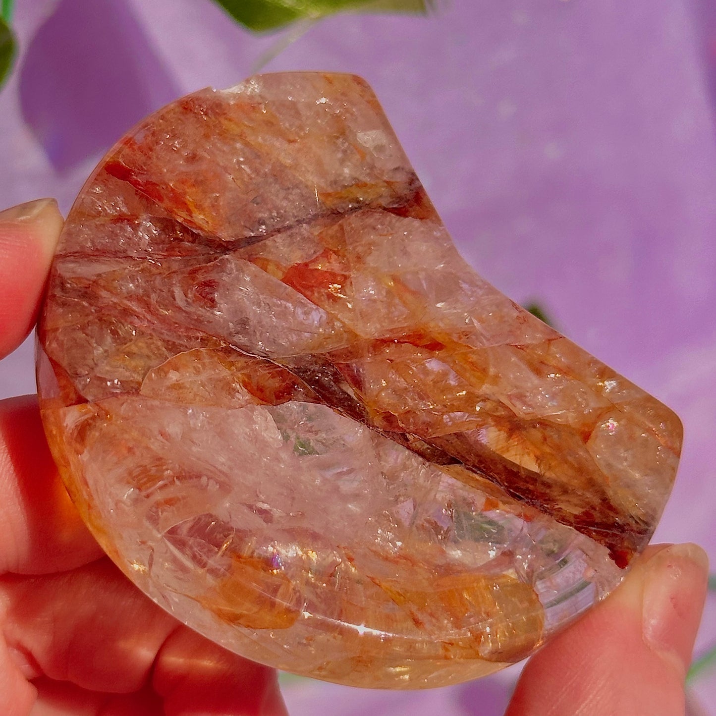 fire quartz moon bowl carving