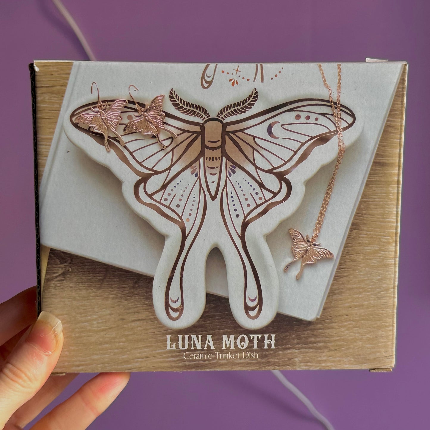 luna moth trinket dish