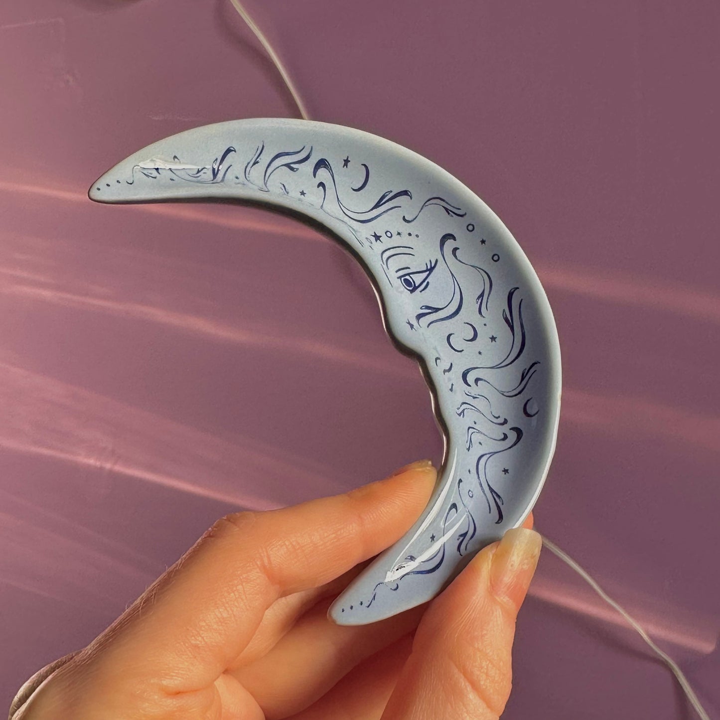 blue moon stacking trinket dish