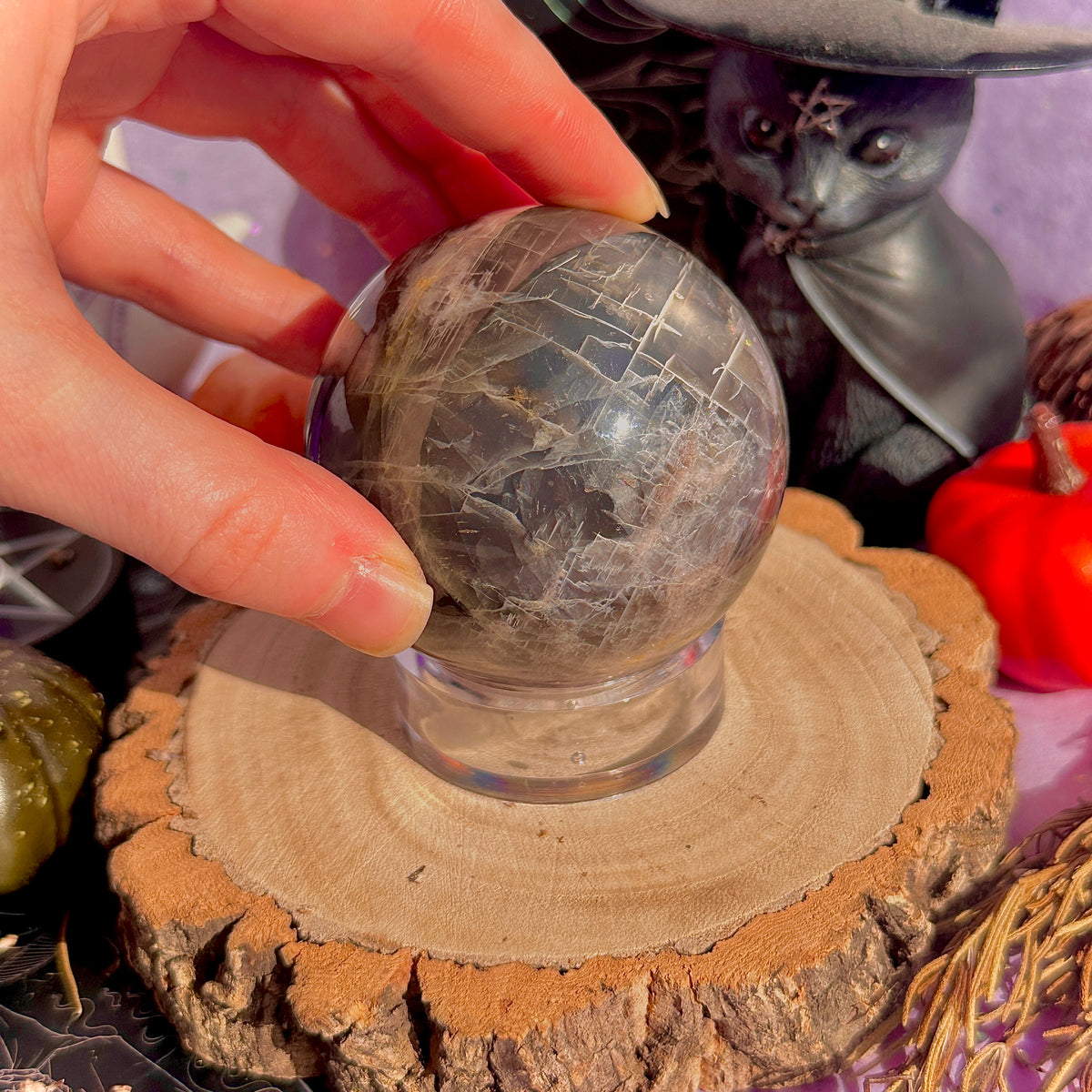 black moonstone sphere