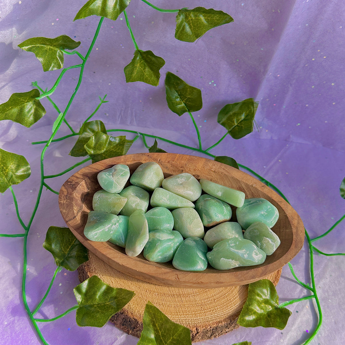 green aventurine tumbles ~ preloved