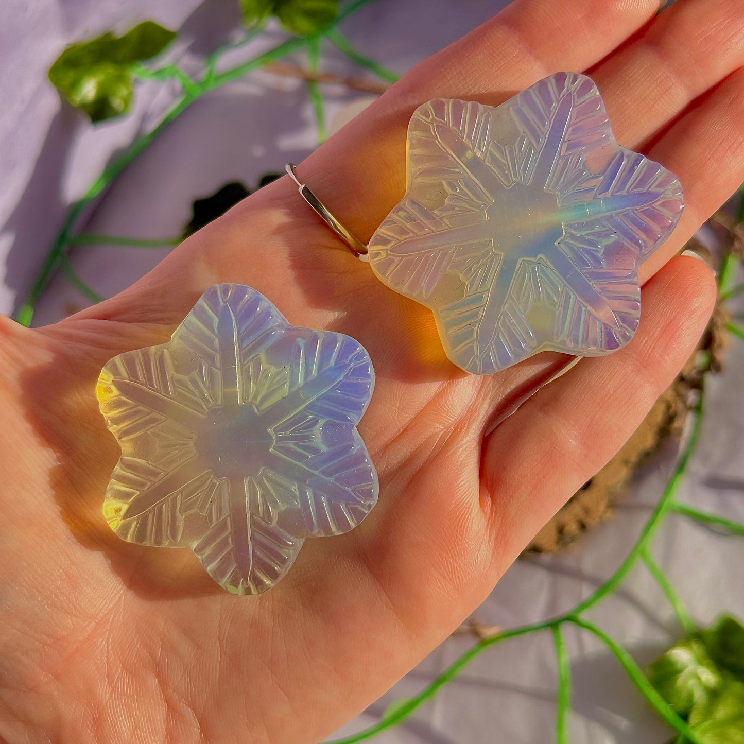 opalite snowman and snowflake carvings ~ choose your own