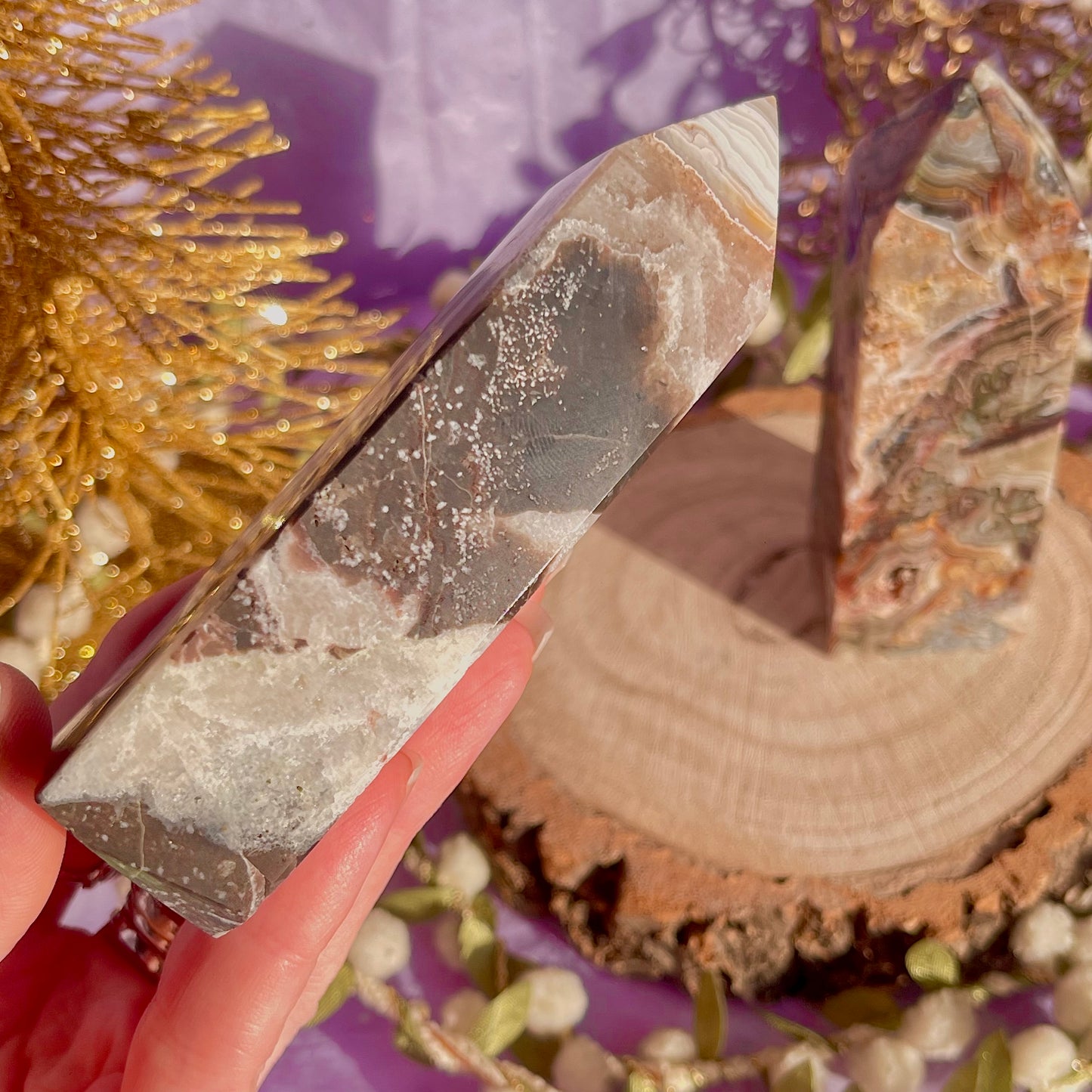 mexican crazy lace agate tower ~ choose your own