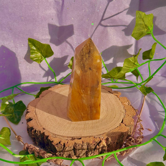 golden lepidolite tower B