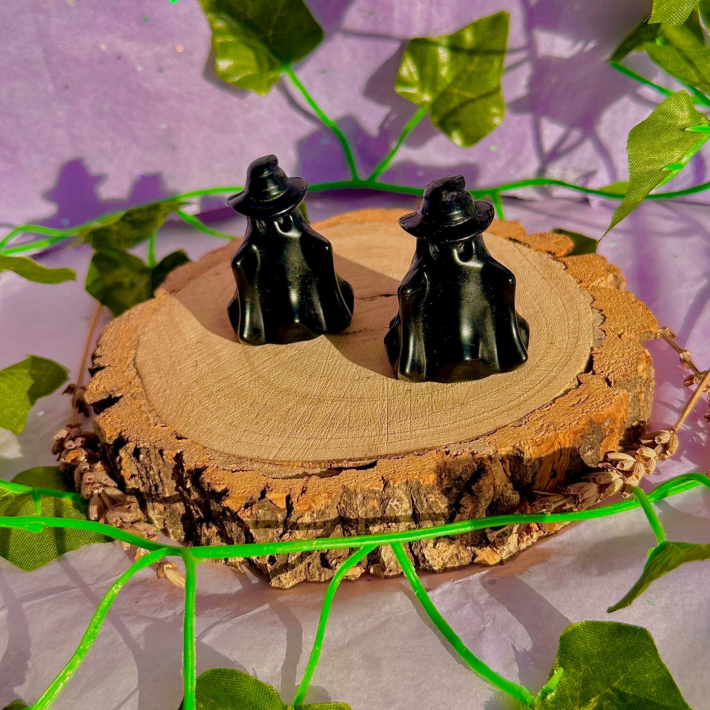 black obsidian ghost carving ~ intuitively chosen