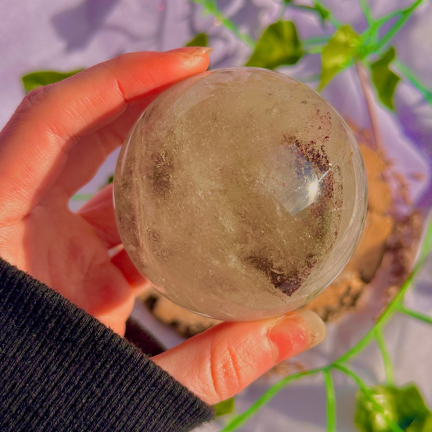 garden quartz sphere ~ 382g