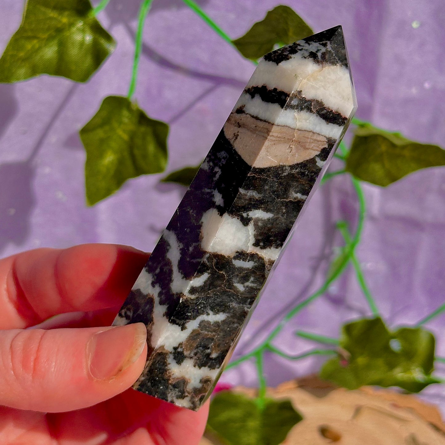 black towers ~ zebra jasper & black flower agate ~ choose your own