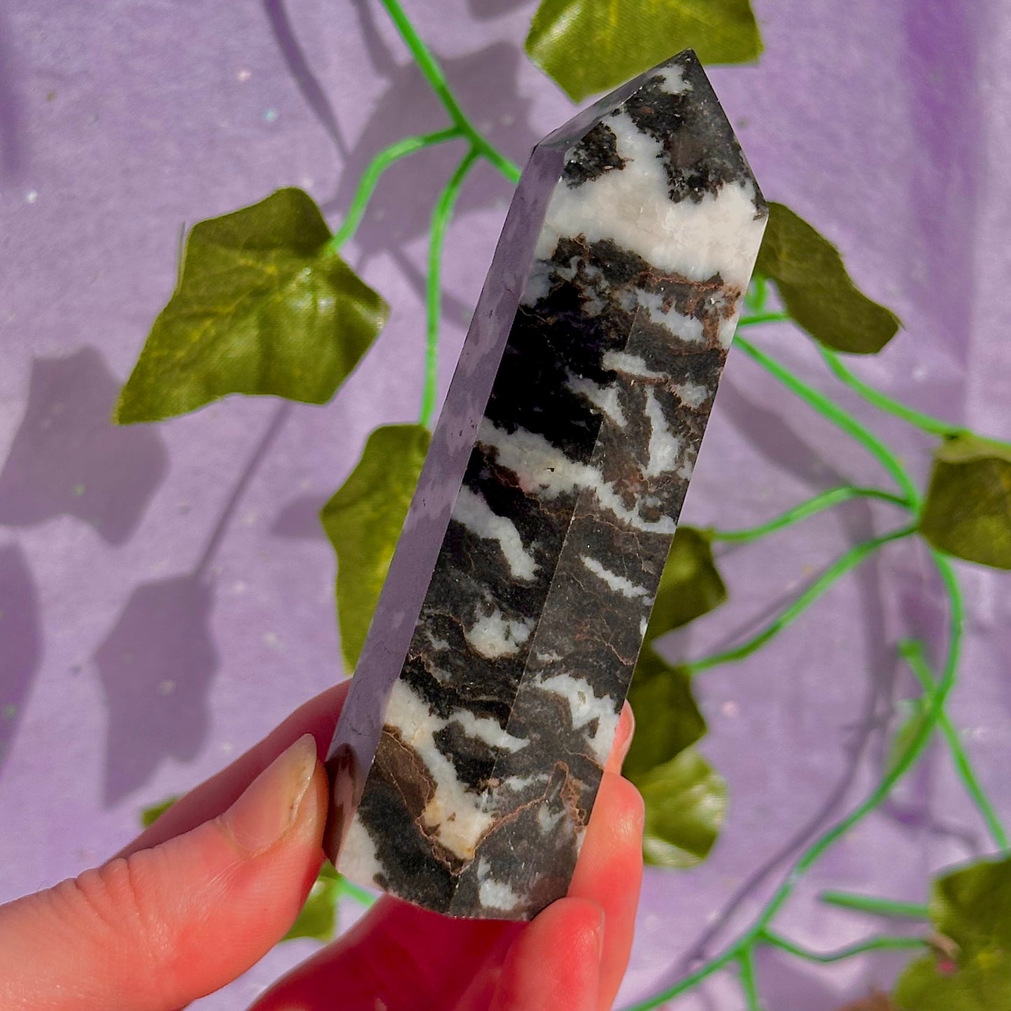 black towers ~ zebra jasper & black flower agate ~ choose your own